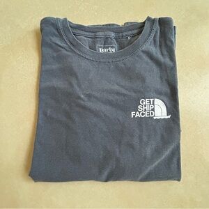 Party Pants Ship Faced T Shirt Gray S